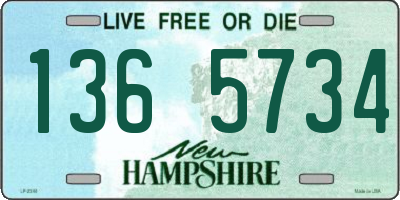 NH license plate 1365734