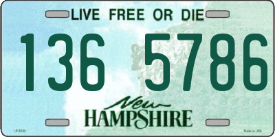 NH license plate 1365786