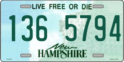 NH license plate 1365794