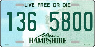 NH license plate 1365800
