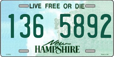 NH license plate 1365892