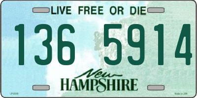 NH license plate 1365914