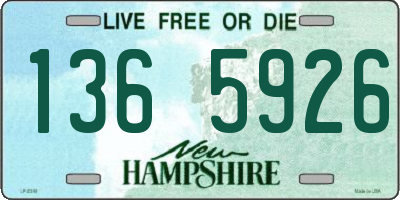 NH license plate 1365926