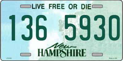 NH license plate 1365930