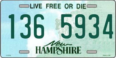 NH license plate 1365934