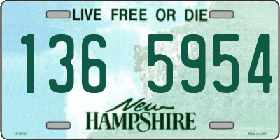 NH license plate 1365954