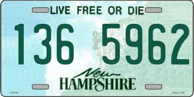 NH license plate 1365962