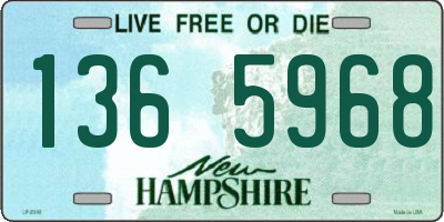 NH license plate 1365968