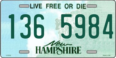 NH license plate 1365984