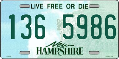 NH license plate 1365986