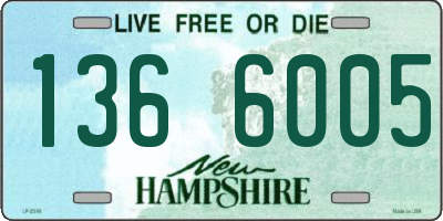 NH license plate 1366005