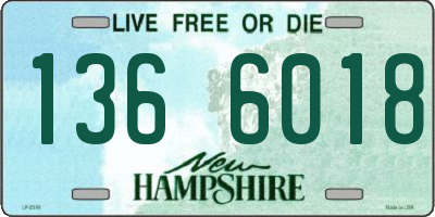 NH license plate 1366018