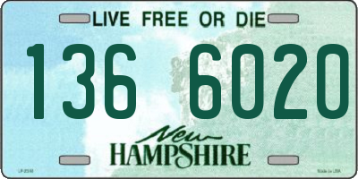 NH license plate 1366020