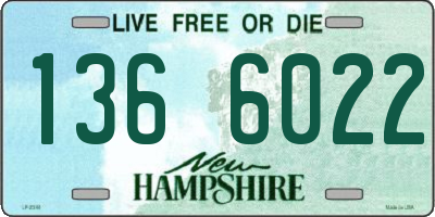 NH license plate 1366022