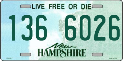 NH license plate 1366026