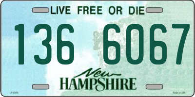NH license plate 1366067