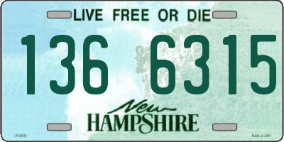 NH license plate 1366315