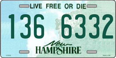 NH license plate 1366332