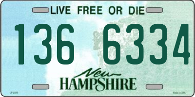 NH license plate 1366334