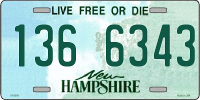 NH license plate 1366343