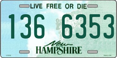 NH license plate 1366353