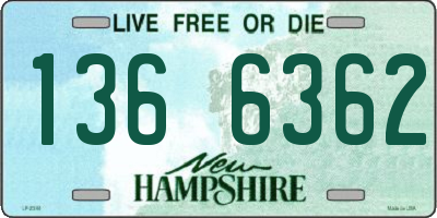 NH license plate 1366362