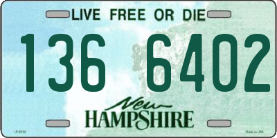 NH license plate 1366402