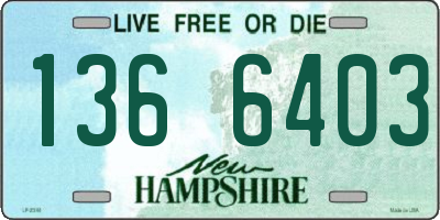 NH license plate 1366403