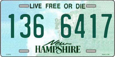 NH license plate 1366417