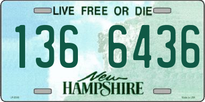 NH license plate 1366436