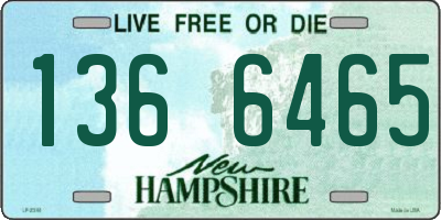 NH license plate 1366465