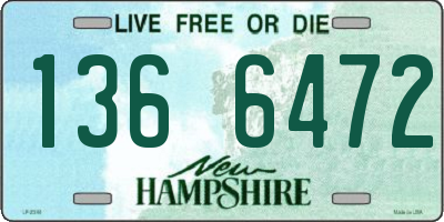NH license plate 1366472