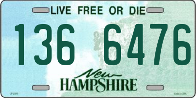 NH license plate 1366476