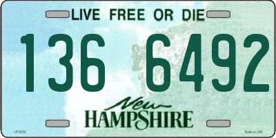 NH license plate 1366492