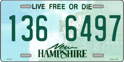 NH license plate 1366497