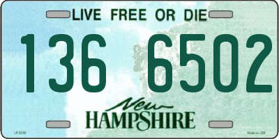 NH license plate 1366502
