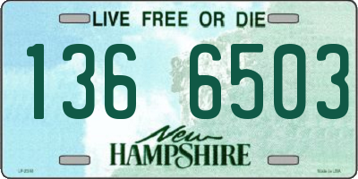 NH license plate 1366503