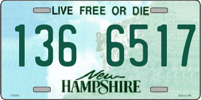 NH license plate 1366517