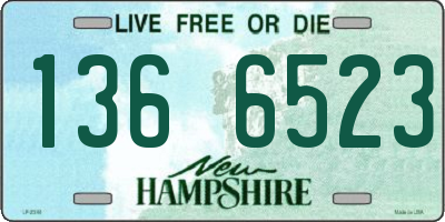 NH license plate 1366523
