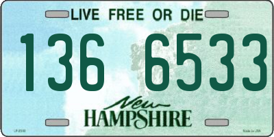 NH license plate 1366533