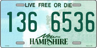 NH license plate 1366536