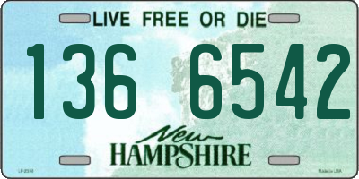 NH license plate 1366542