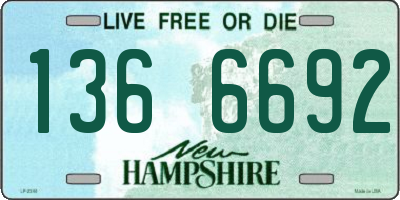NH license plate 1366692