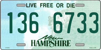 NH license plate 1366733