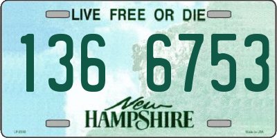 NH license plate 1366753