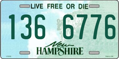 NH license plate 1366776