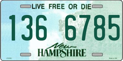 NH license plate 1366785