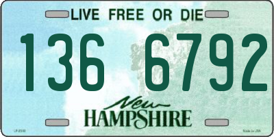 NH license plate 1366792