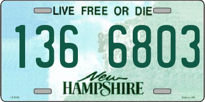 NH license plate 1366803