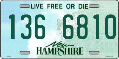 NH license plate 1366810